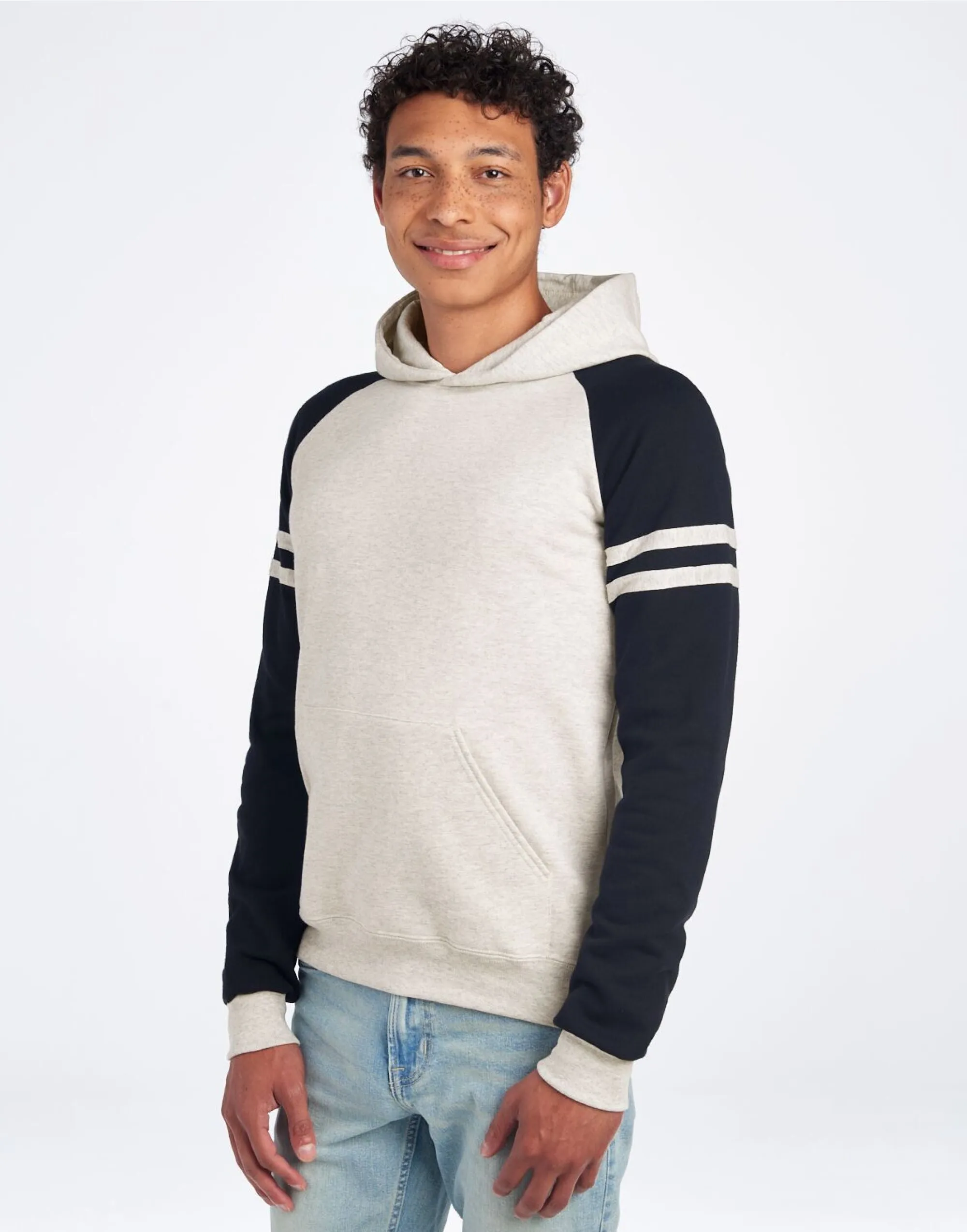 0S97CR0 Jerzees NuBlend® Varsity Col-Block Hood