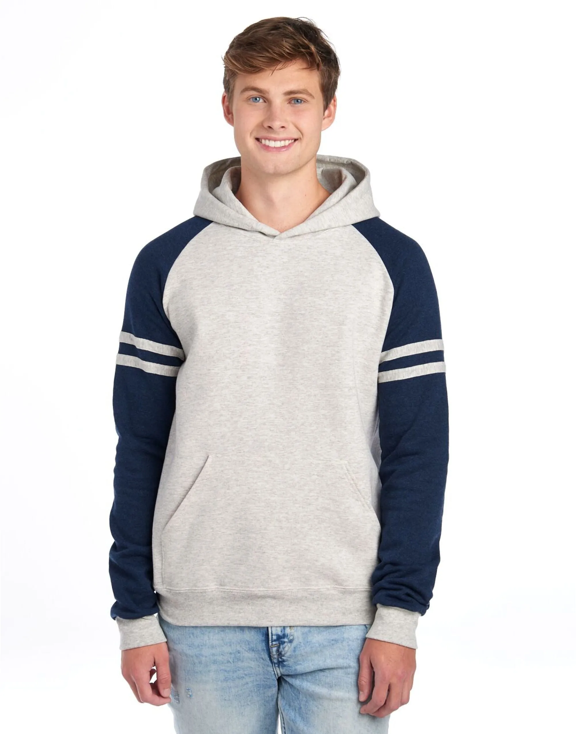 0S97CR0 Jerzees NuBlend® Varsity Col-Block Hood