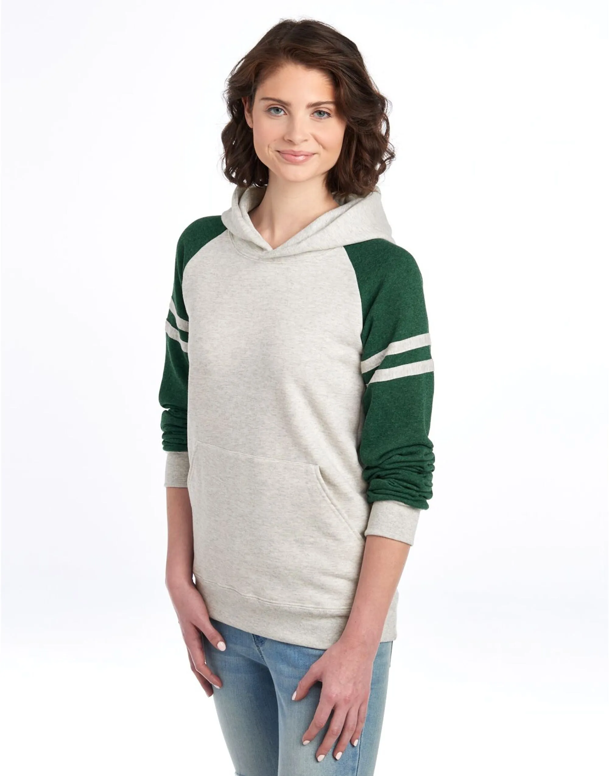0S97CR0 Jerzees NuBlend® Varsity Col-Block Hood