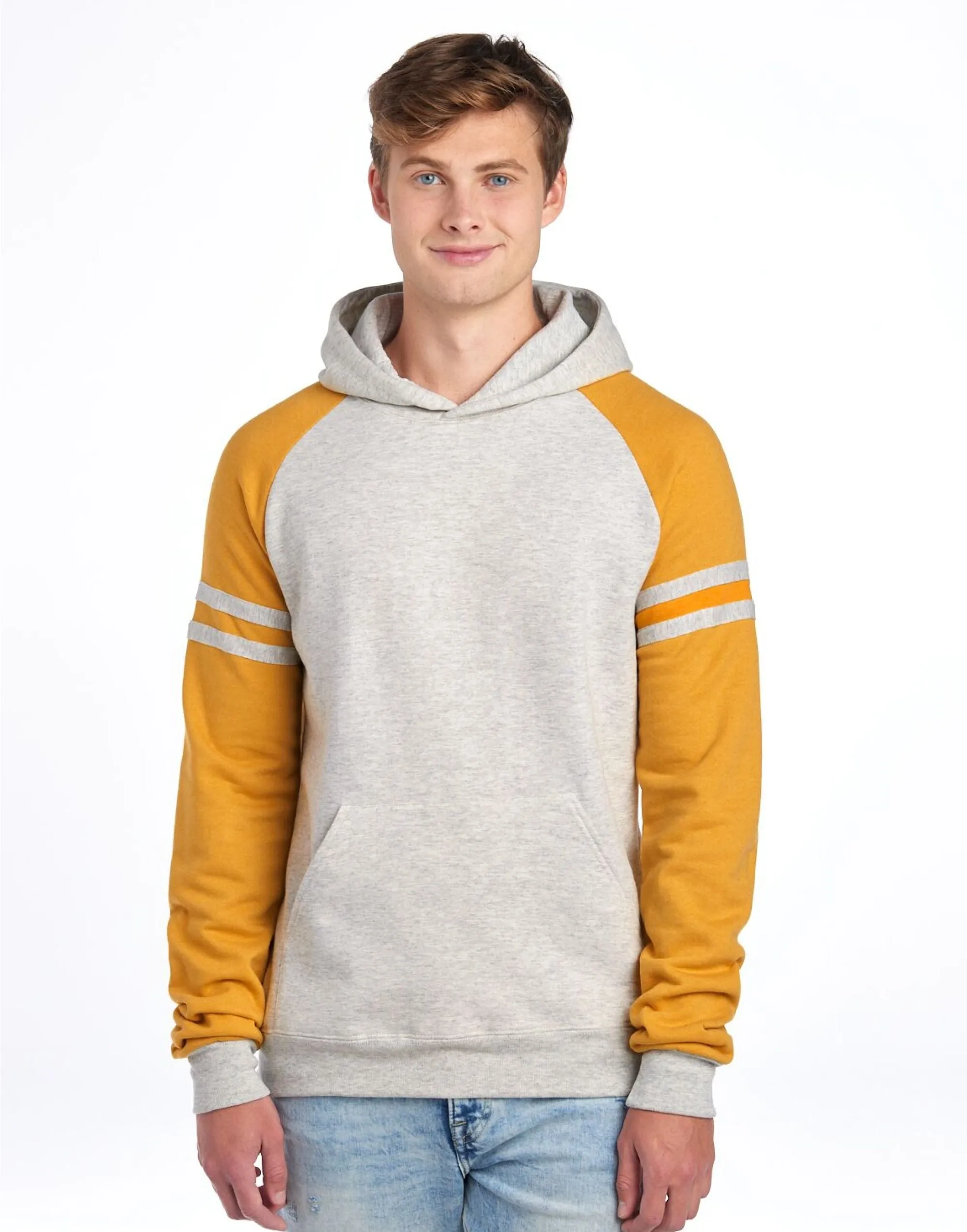 0S97CR0 Jerzees NuBlend® Varsity Col-Block Hood