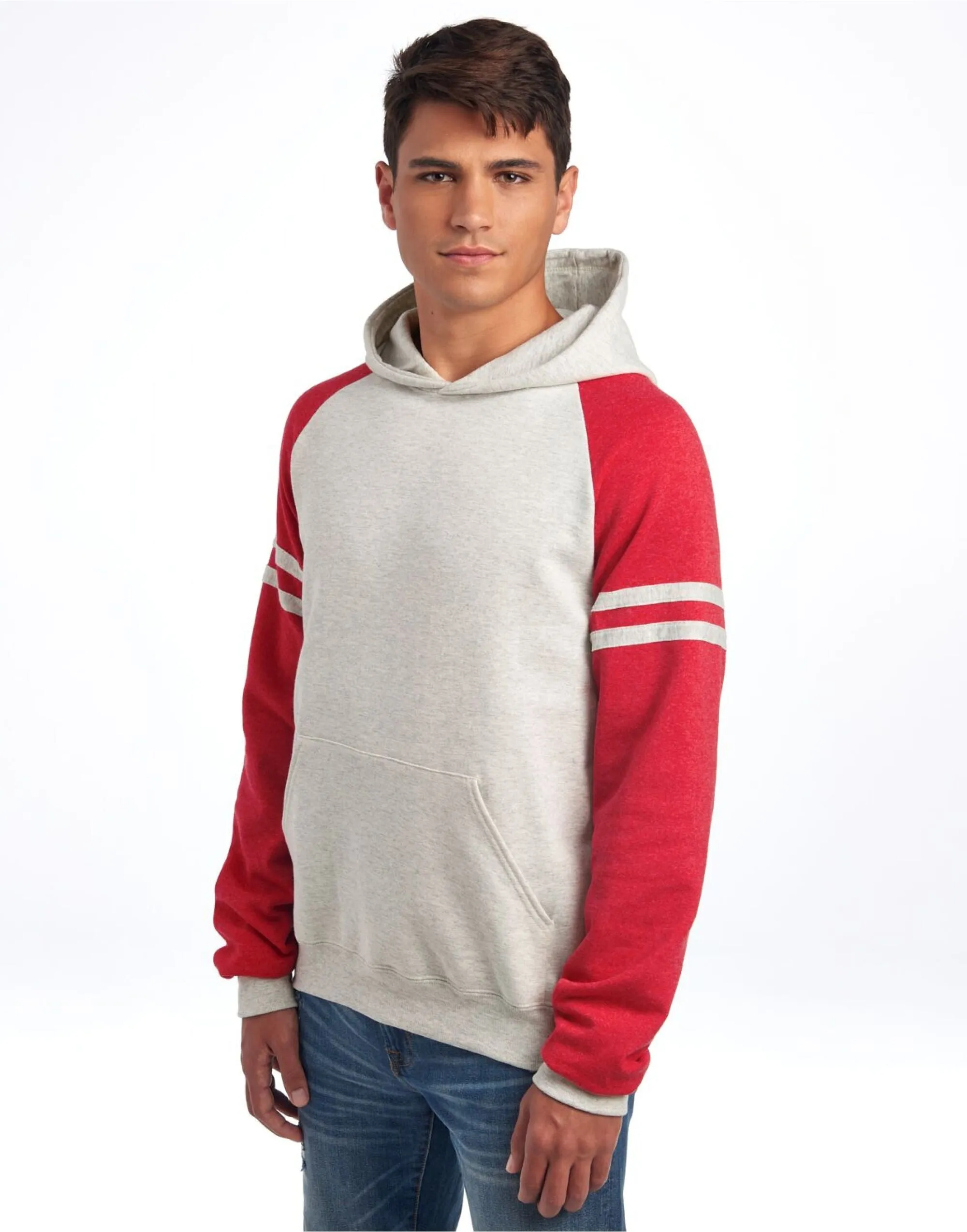 0S97CR0 Jerzees NuBlend® Varsity Col-Block Hood