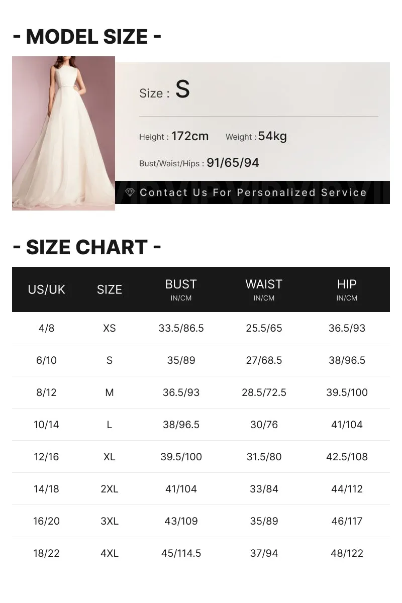 A Line Sleeveless Simple Boat Neck Wedding Dress