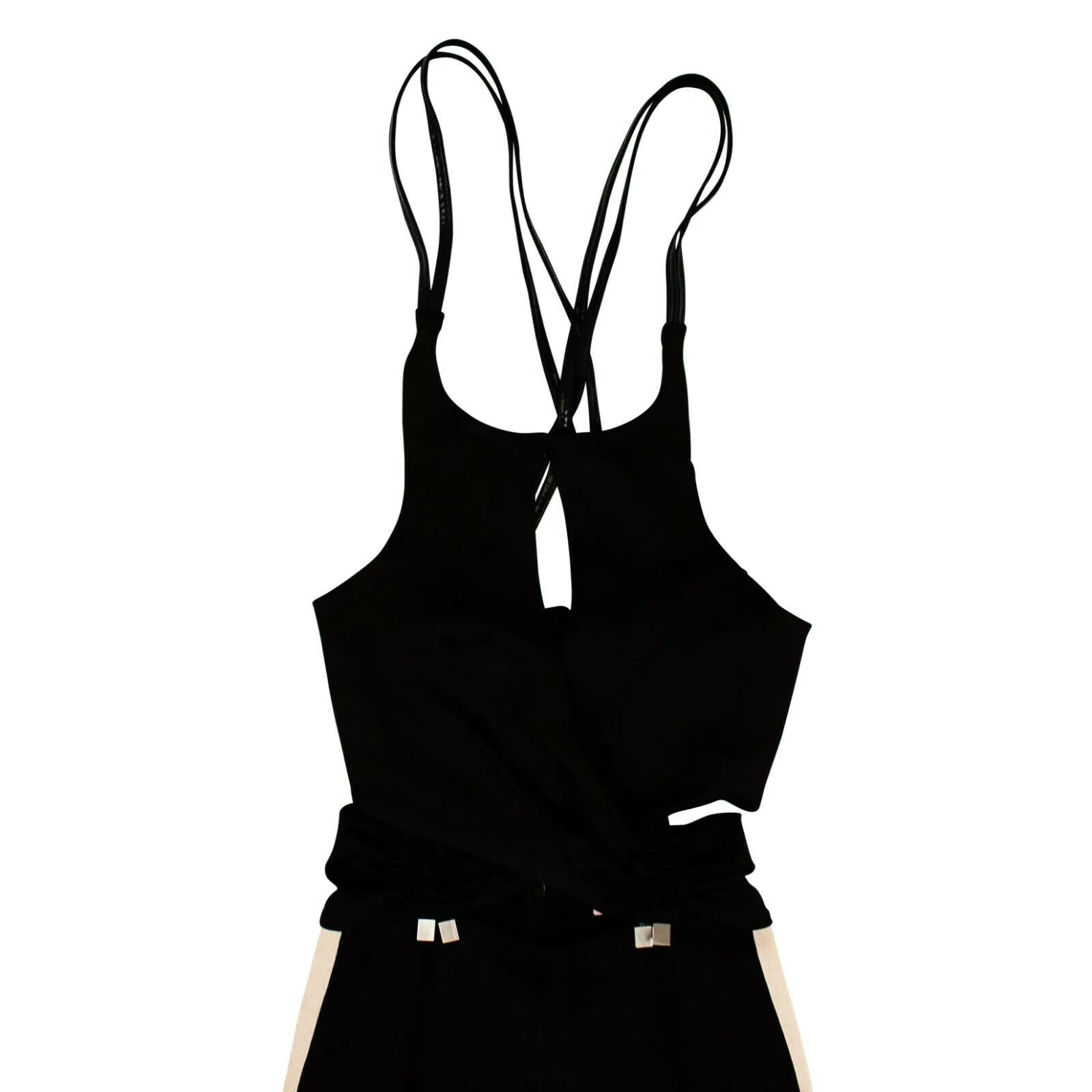 Black Cut Out Halter Neck Jumpsuit