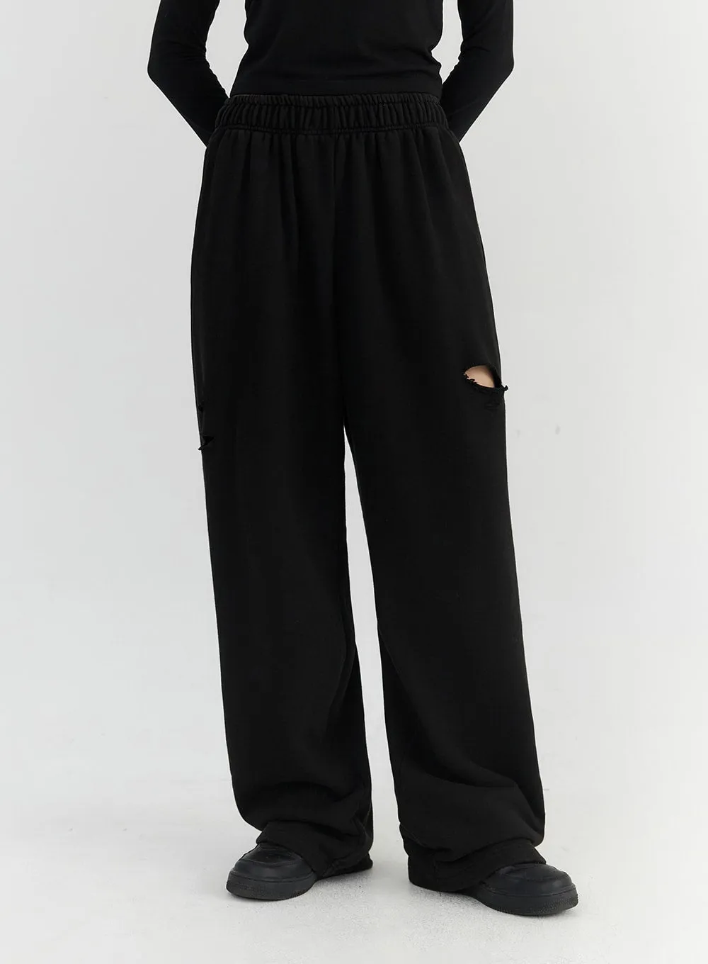 Cut-out Cotton Wide Pants CO327