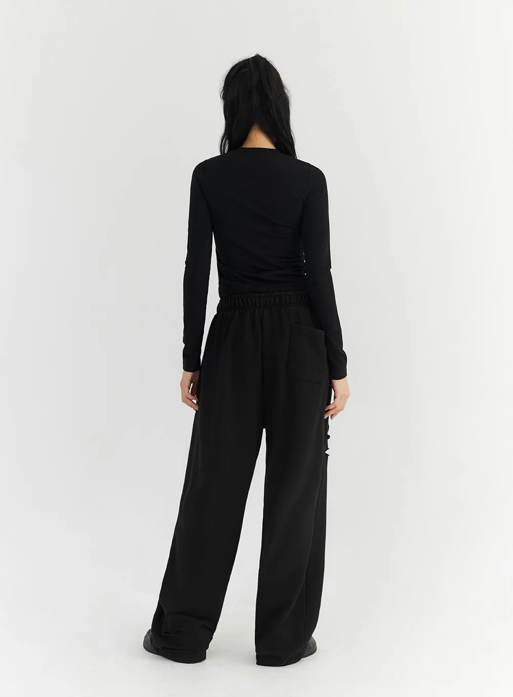 Cut-out Cotton Wide Pants CO327