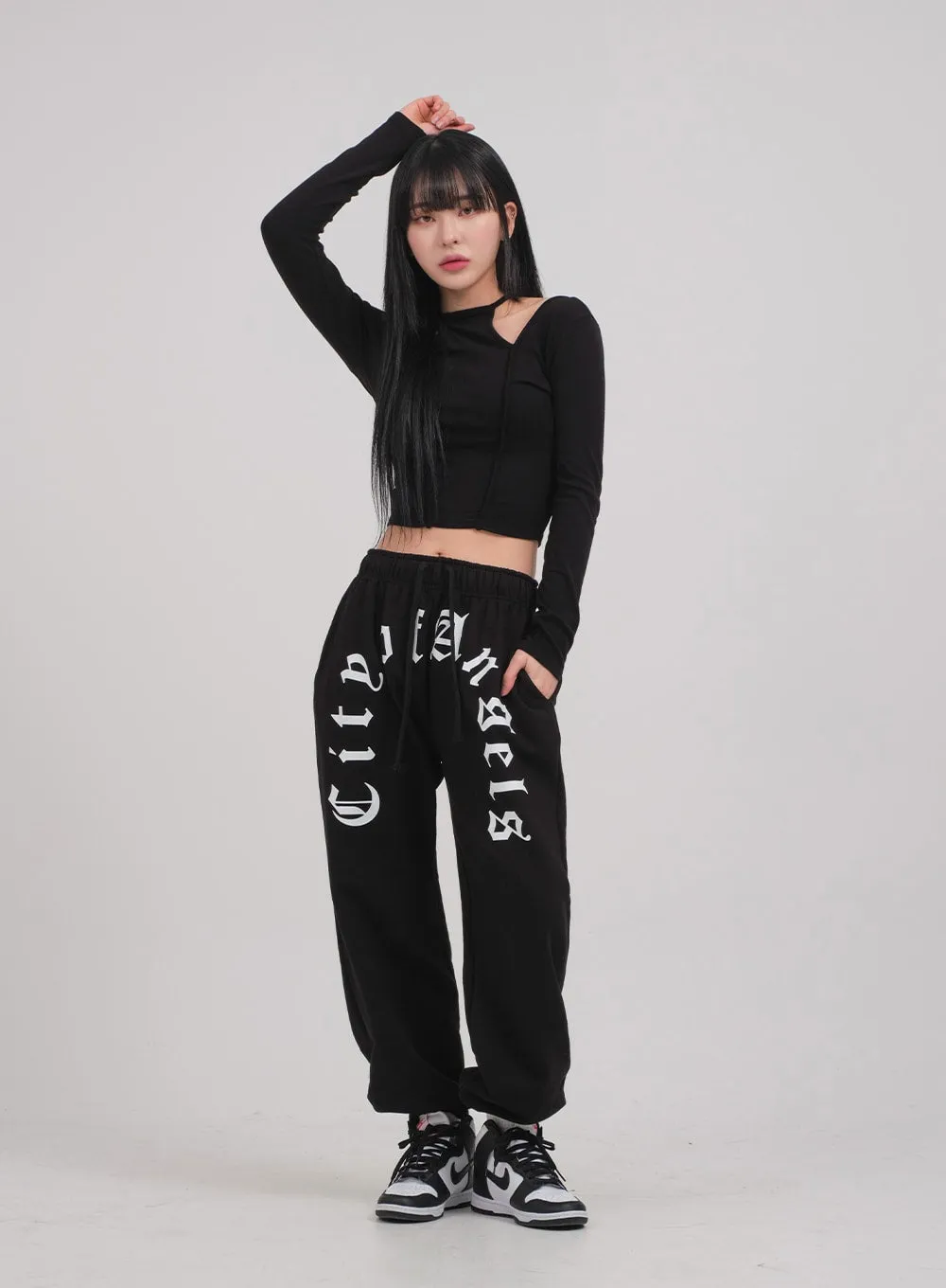 Cut Out Long Sleeve Top C0302