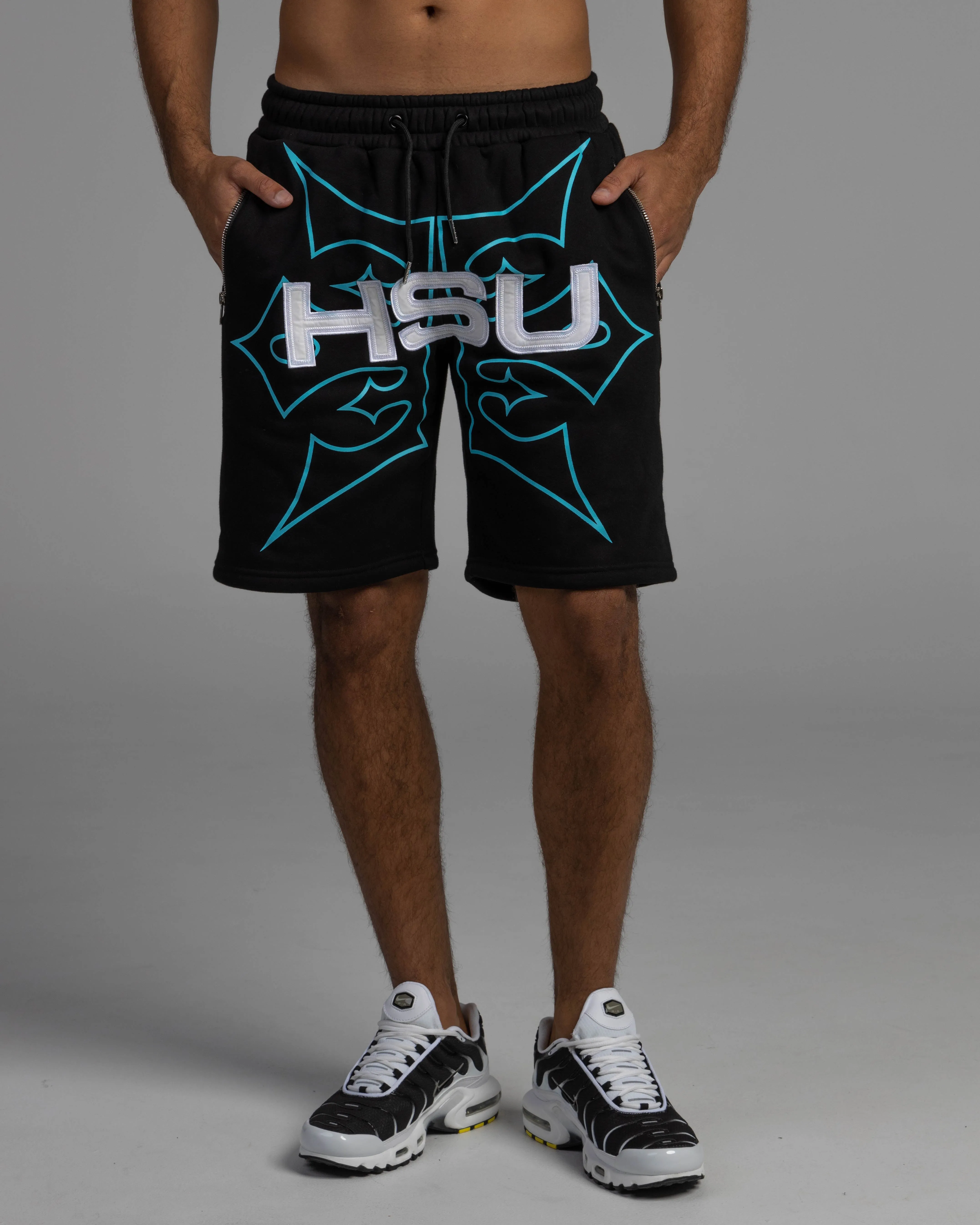 FLEECE SHORTS - BLUE
