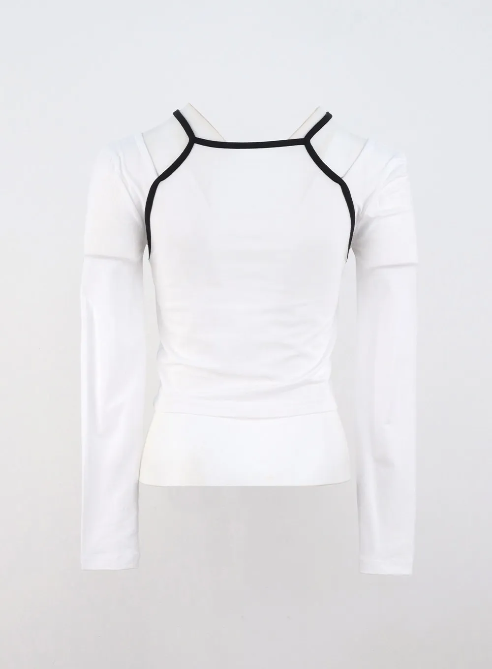 Graphic Cut-Out Crop Top CS314