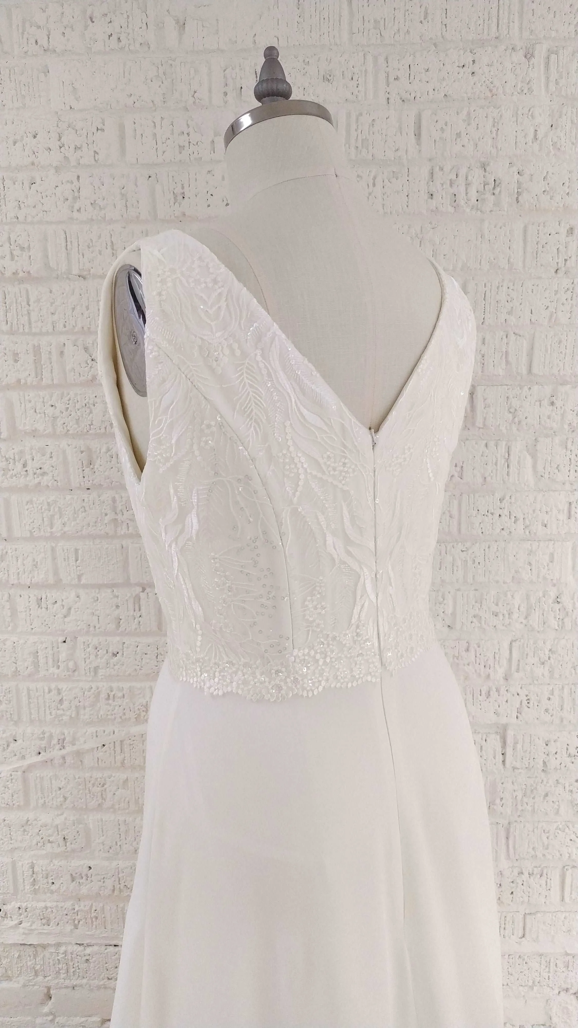 KEELY Off the Rack Crepe Wedding Dress