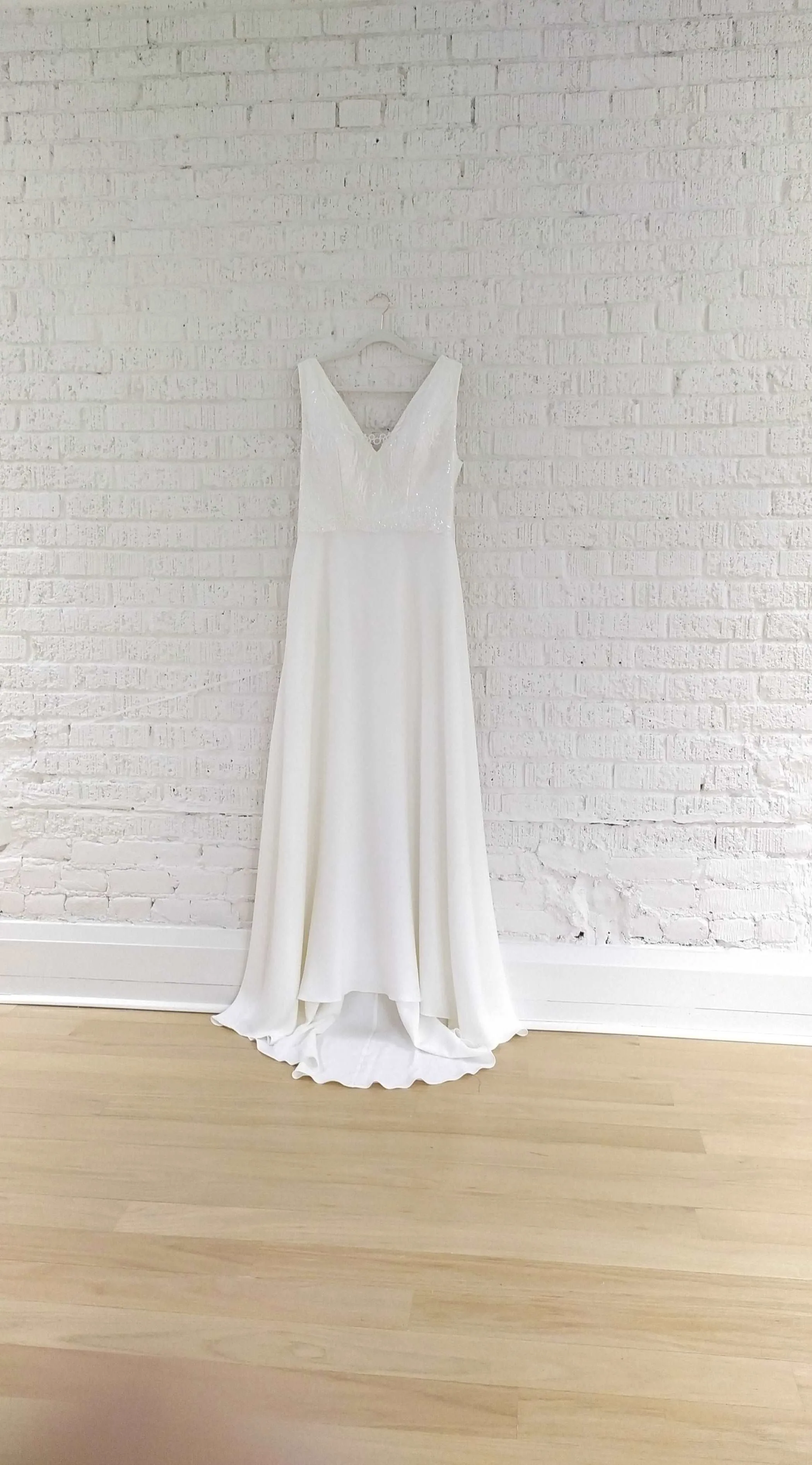 KEELY Off the Rack Crepe Wedding Dress