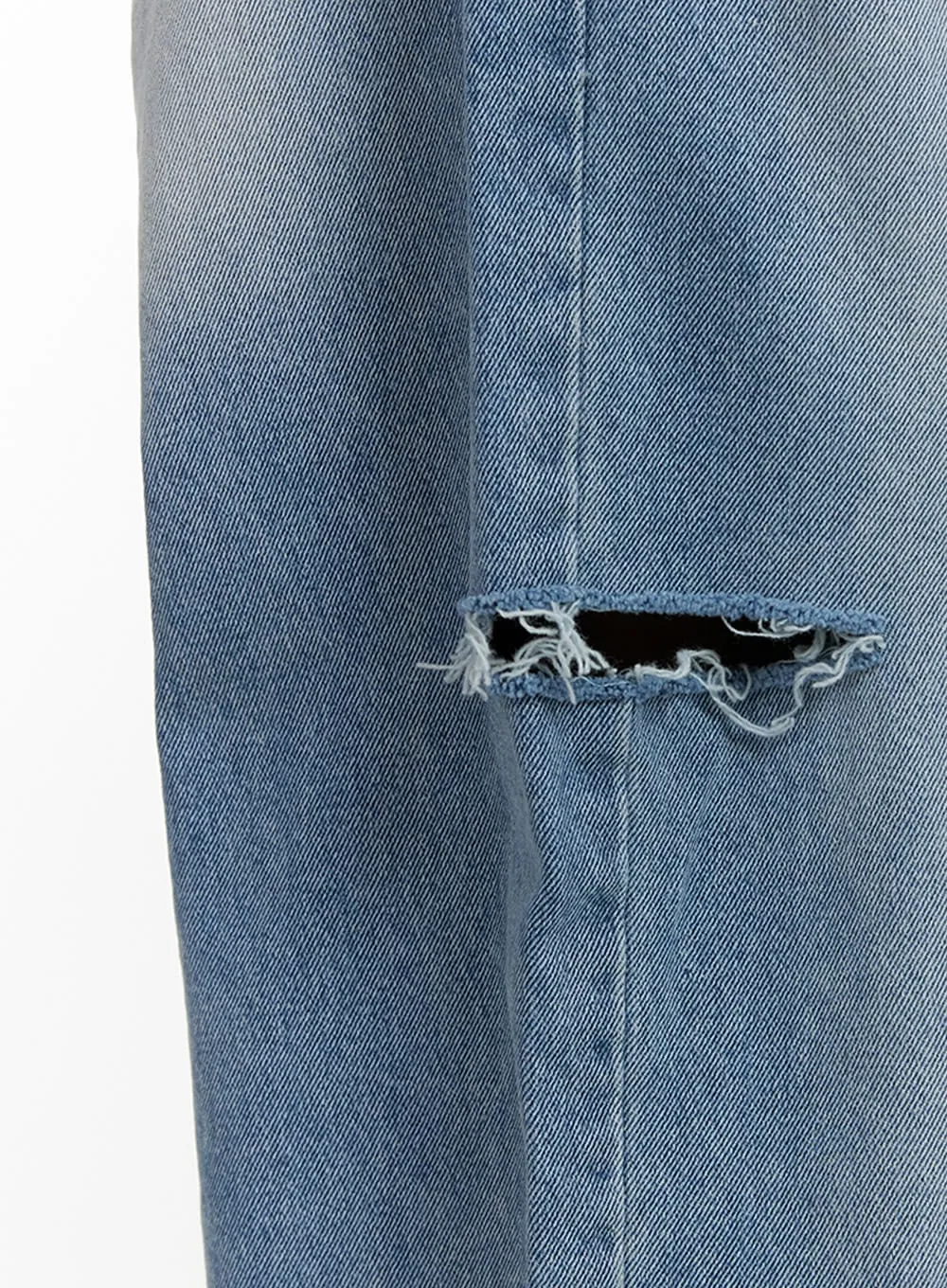 Men's Cut Out Baggy Jeans IU419