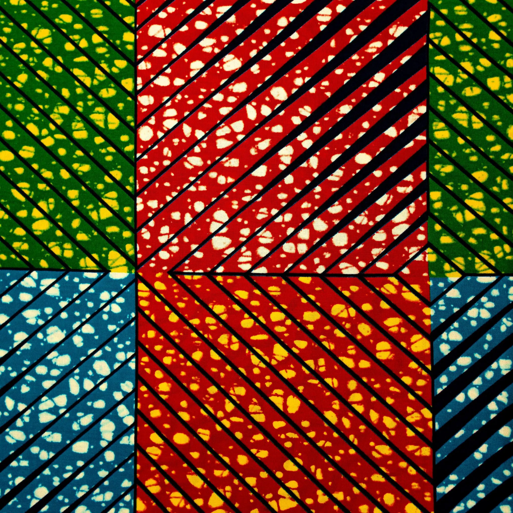 Multicolored Wax Pint Fabric - 6 Yards