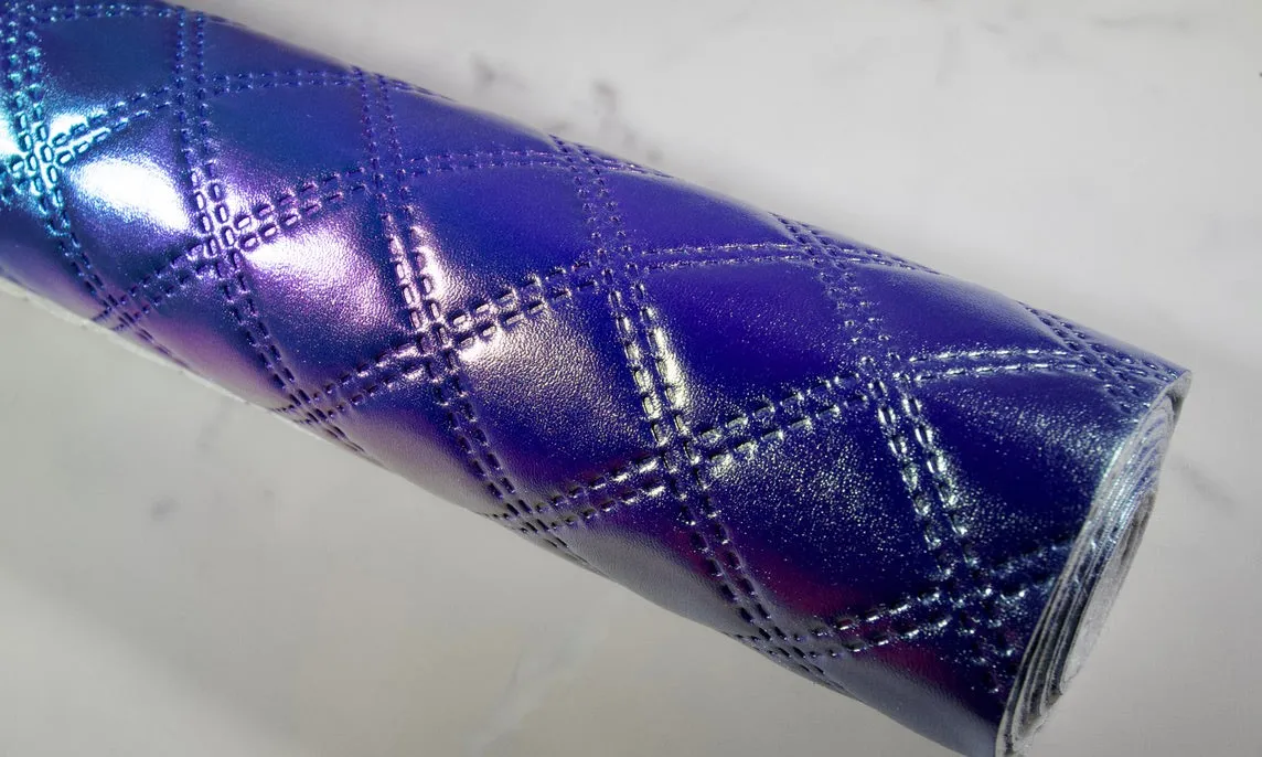 Shimmering Blueberry Quilted Puff 18" Rolls