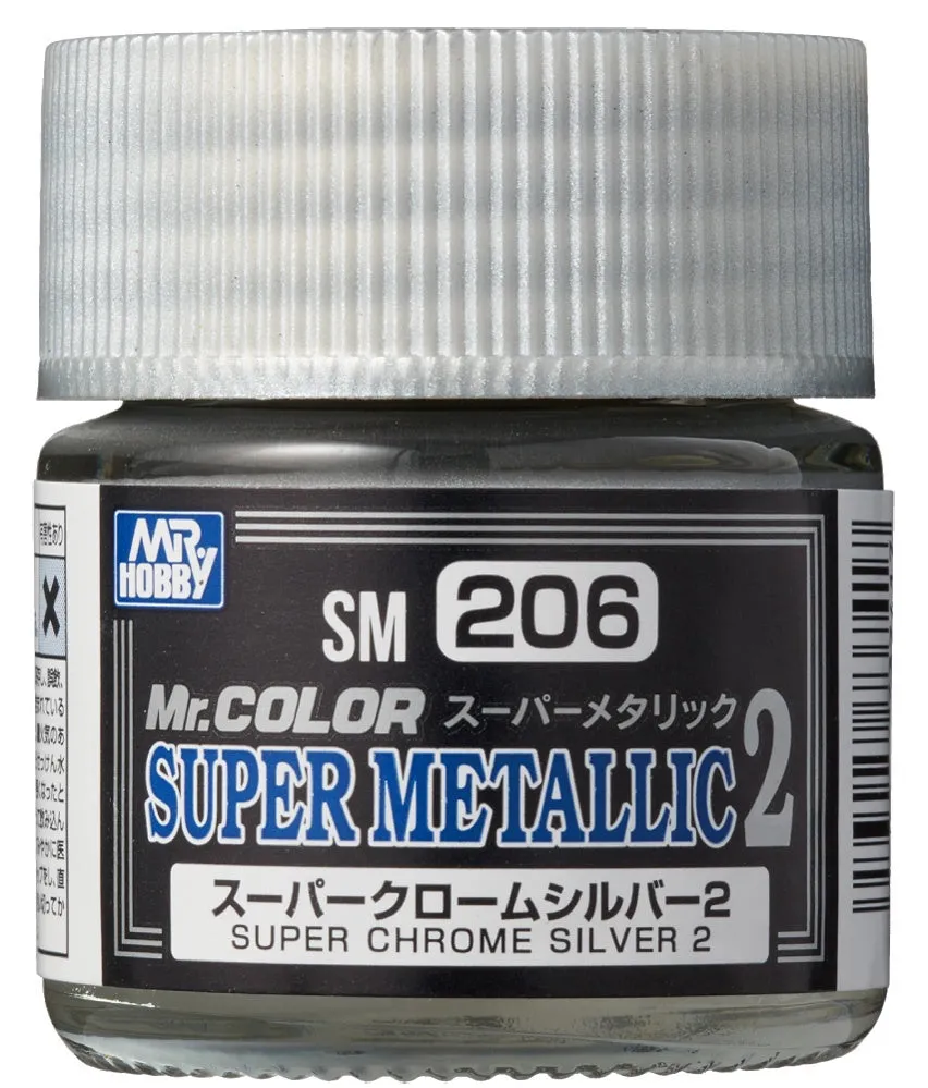 SM206 Mr. Color Super Metallic - Super Chrome Silver 2