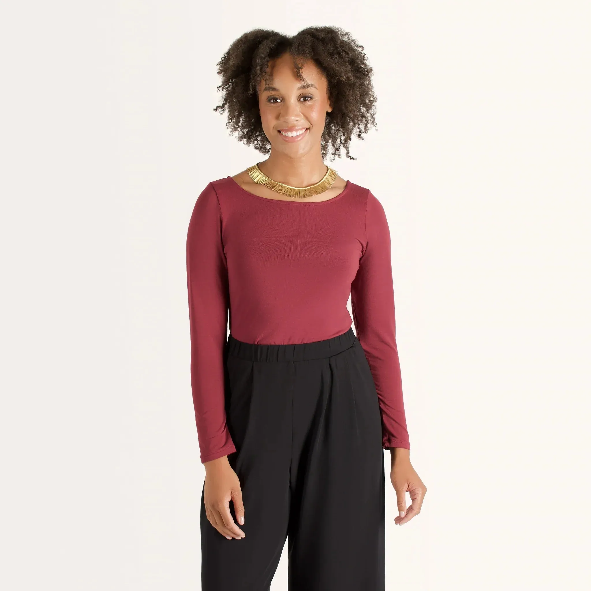 The Effortless Reversible Long Sleeve in Black