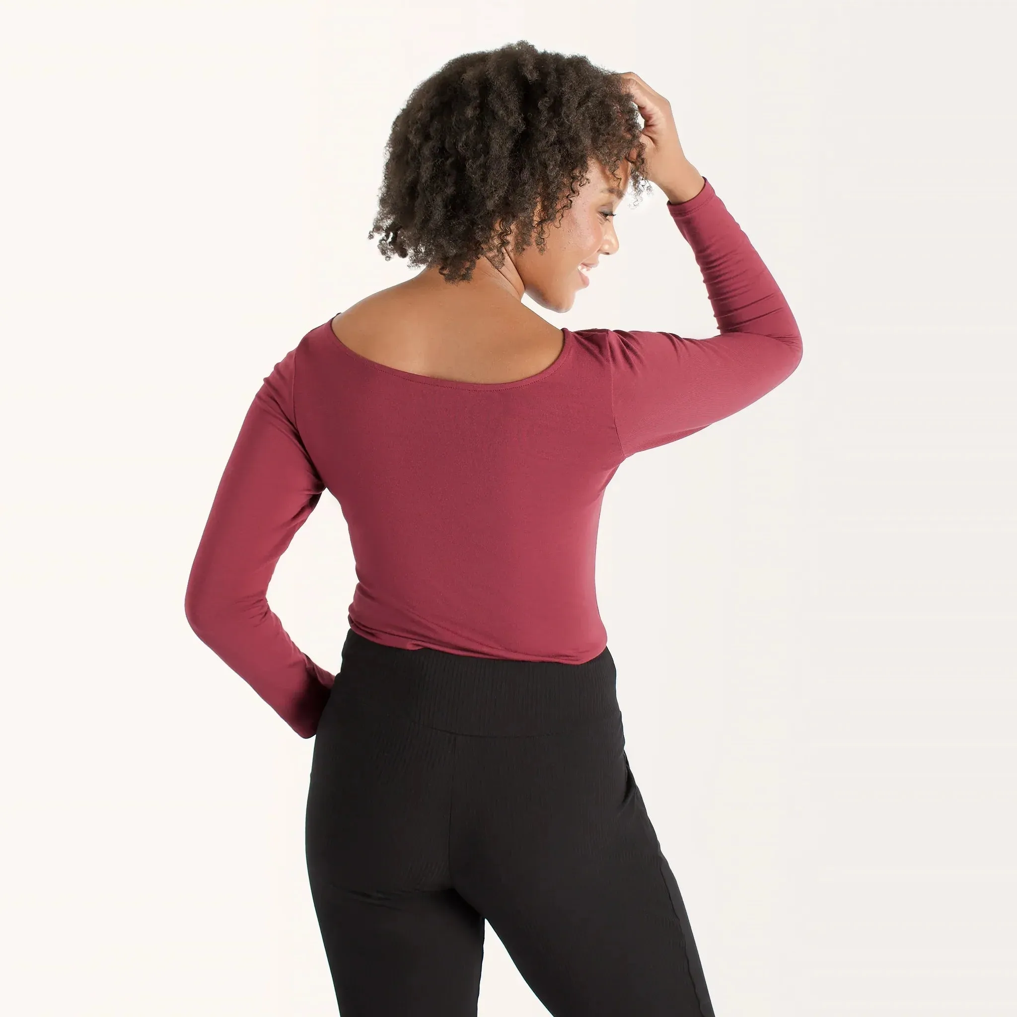 The Effortless Reversible Long Sleeve in Black