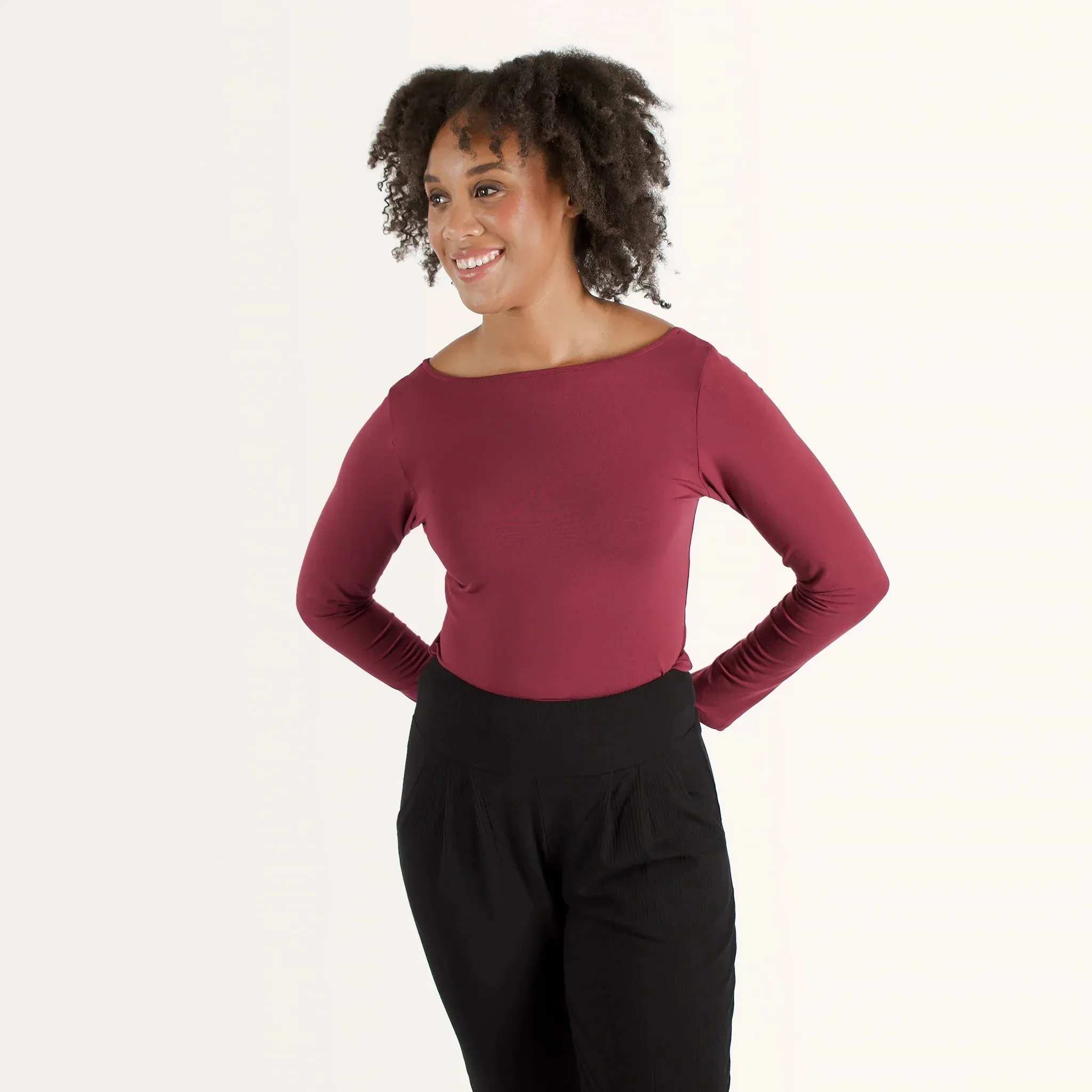 The Effortless Reversible Long Sleeve in Black