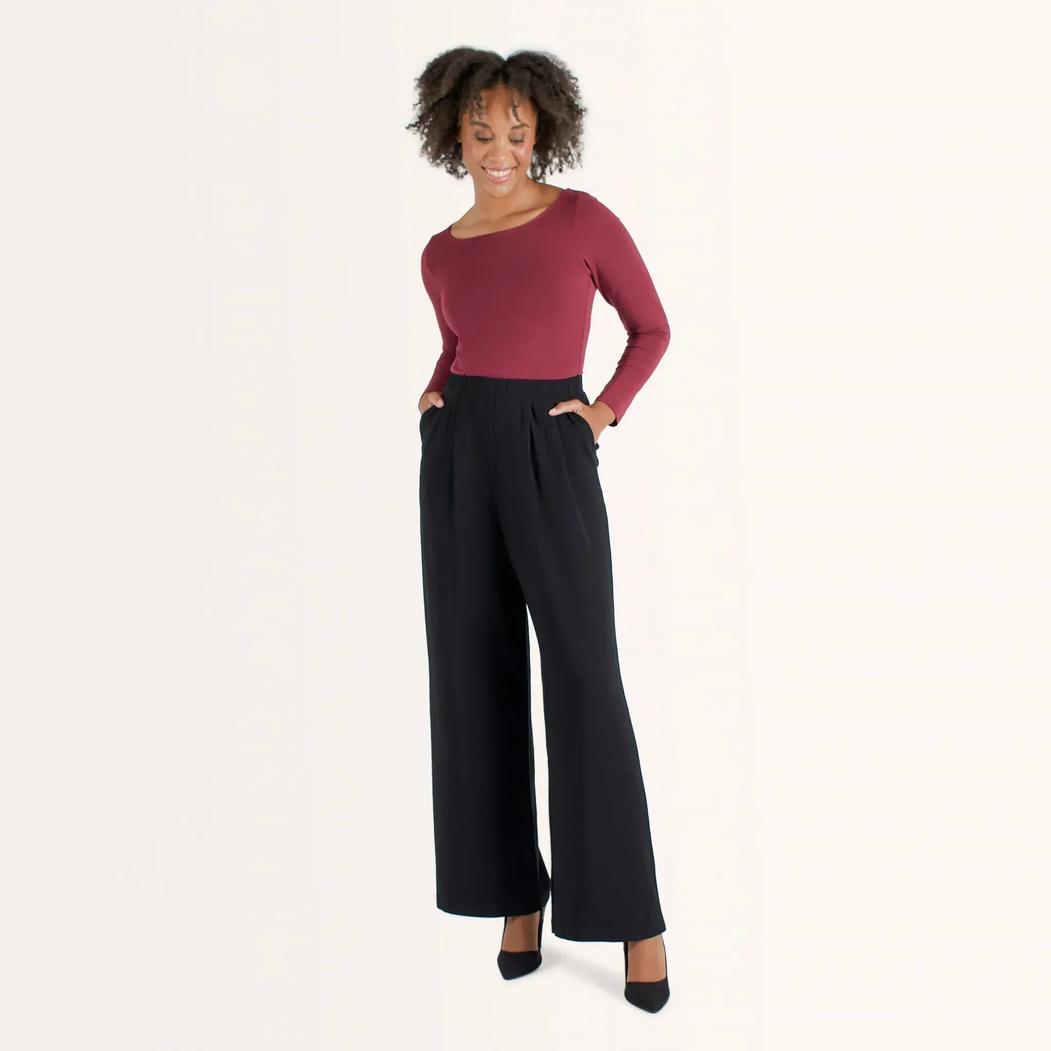 The Effortless Reversible Long Sleeve in Black