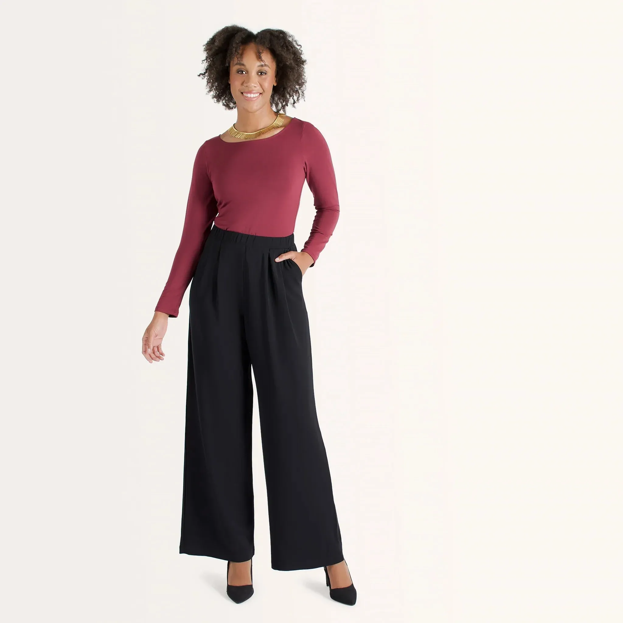 The Effortless Reversible Long Sleeve in Black
