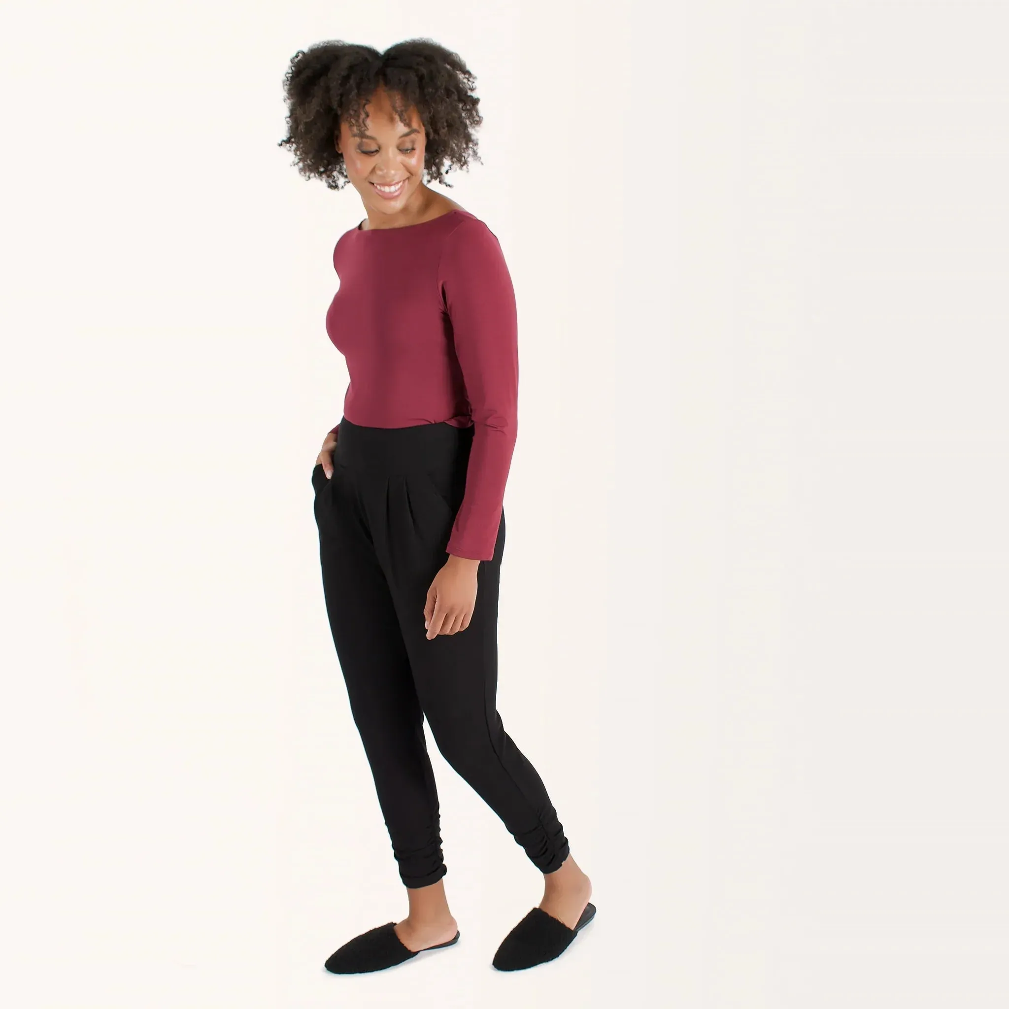 The Effortless Reversible Long Sleeve in Black