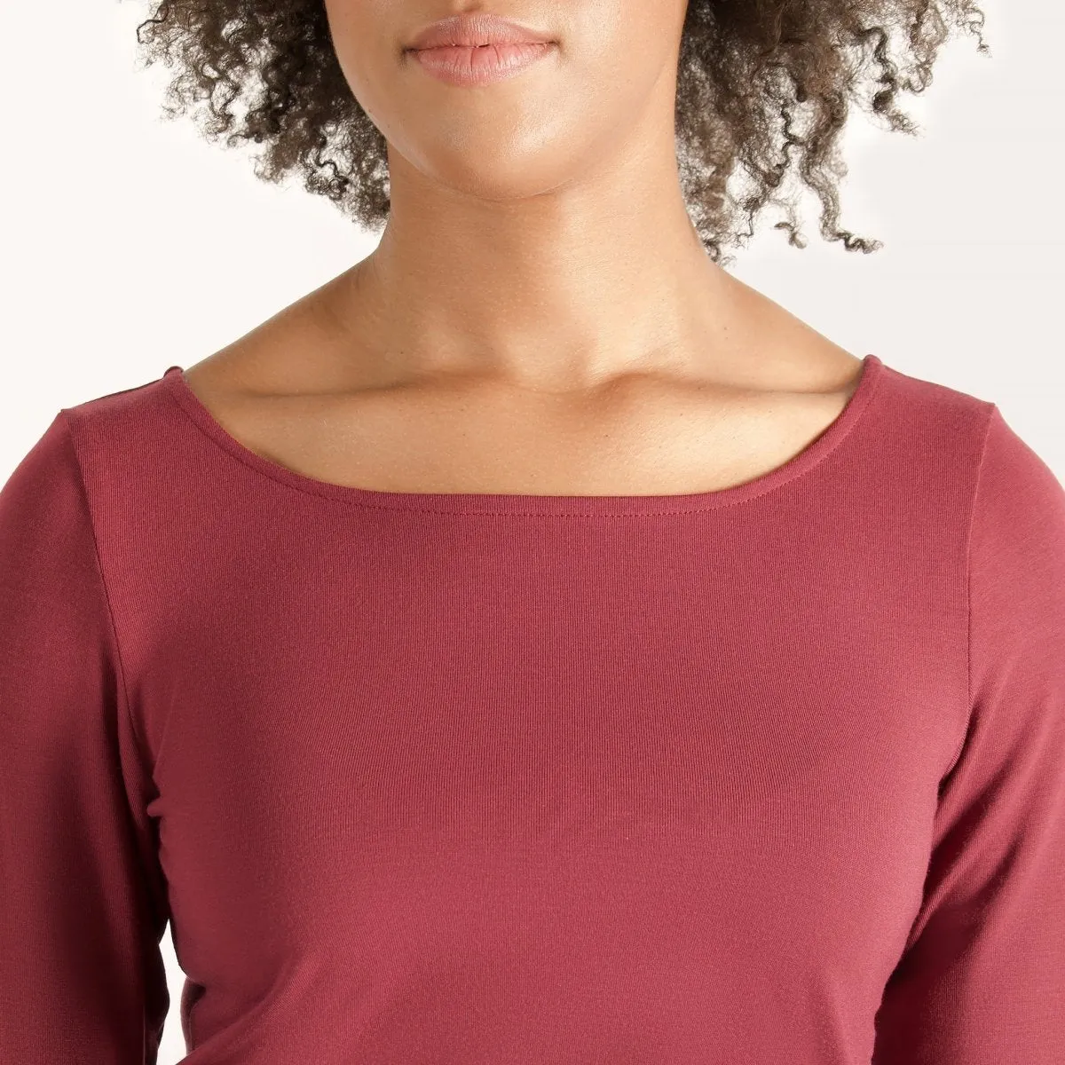 The Effortless Reversible Long Sleeve in Bordeaux