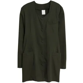 Twill Weave Viscose Blend Pentagon Cocoon Coat