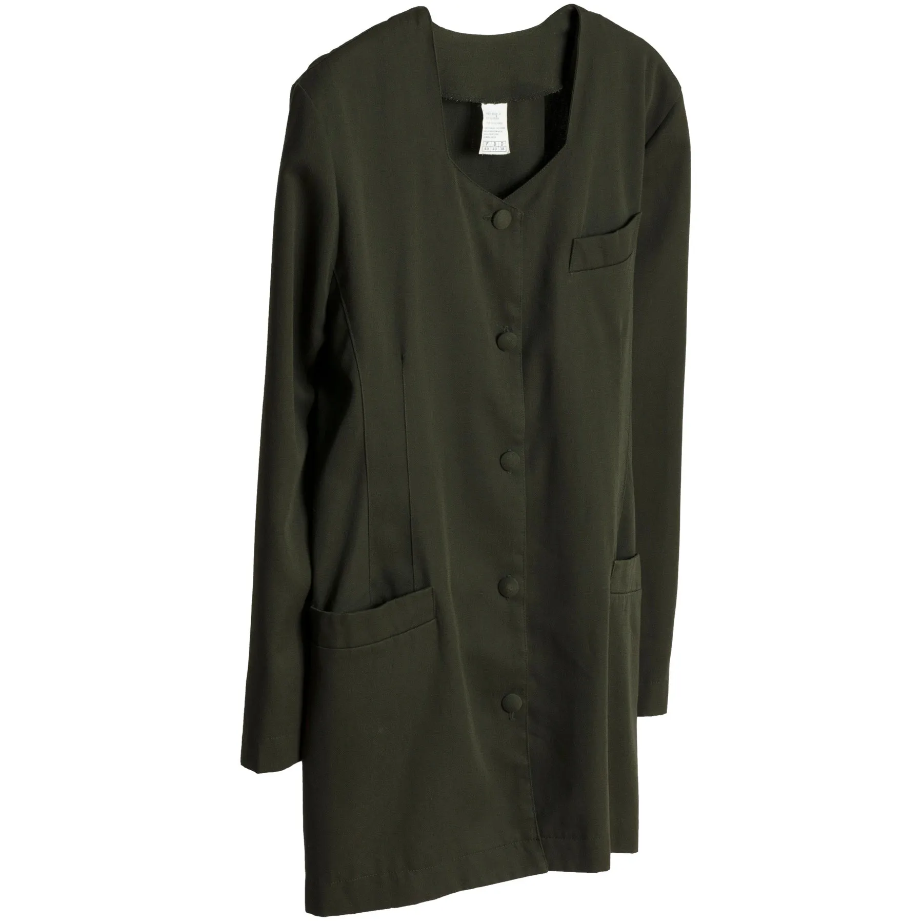 Twill Weave Viscose Blend Pentagon Cocoon Coat